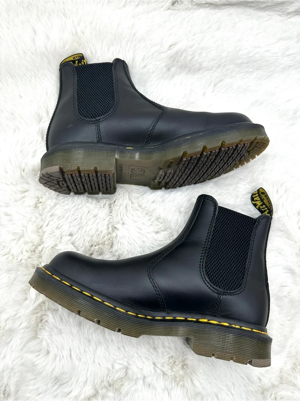 Dr. Martens 2976 SR Chelsea Boots Black Leather safety‎ men’s size 6